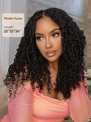 UNice 3 Pcs/pack Burmese Curly Human Hair 3 Bundles With Twist Out Ends