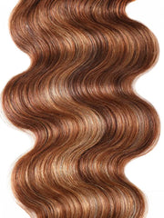 UNice Honey Blonde Piano Highlighted Body Wave 4Pcs Bundles With Closure