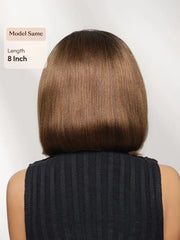 UNice Chestnut Brown Ombre Blowout Bob Bye-Bye Slip™ 7×5 Lace Closure Glueless Glam-Ready Yaki Texture Lightweight Short Style