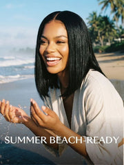 UNice 13x4 Bye Bye Slip™ Lace Front Yaki Bob Wig Sweat-Proof Lace Cap– Pre-Cut, Pre-Bleached With Invisible Drawstring