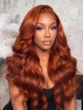 UNice Bye-Bye Slip™ 7x5 Lace Glueless Copper Auburn Body Wave Drawstring Wig with Side Part Bangs