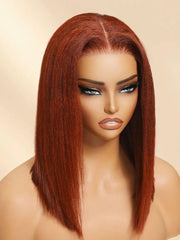 UNice Bye-Bye Slip™ 7x5 Lace Reddish Brown Yaki Bob Wig