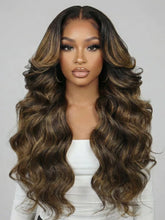 UNice #FB30 Brown Balayage Highlight 100% Human Hair 3Pcs Body Wave Human Hair Bundles