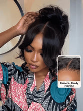 UNice 13x4 HD Real Scalp™ Wig Pull And Go Drawstring Loose Wave with Face Framing Curtain Bangs