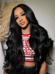 UNice InvisiBlend™ V part Natural Black Glueless Body Wave Wig Protect Your Natural Hair