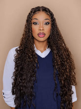 Unice #FB30 Brown Balayage Jerry Curly 1 Piece Human Hair Bundle