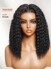 UNice 7x5 Bye Bye Slip™ Lace Frontal Black Soft Wet-Look Twist-Out Inspired Curls Glueless Wig