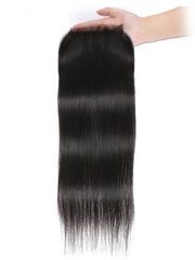 UNice 5x5 HD Lace Free Part Human Hair Straight Lace Closure
