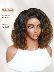 UNice Chestnut Brown Ombre Side Part Bob Wig Bye-Bye Slip™ 6×4 Lace Glueless Glam-Ready Rich Color Blend 220% Density