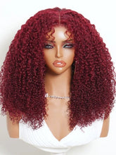 UNice Bye-Bye Knots™ 7x5 Lace Glueless Cherry Red Layered Kinky Curly Wig with Soft Curly Bangs