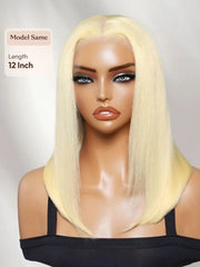 UNice 13x4 Pre-Everything™ Lace Frontal 613 Blonde Glueless Bob Wig For Summer