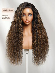 UNice 7x5 Bye Bye Slip™ Lace Balayage Highlights Water Wave Wig with Invisi Drawstring