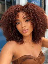 UNice Reddish Brown Jerry Curly Wig Bye-Bye Slip™ 7x5 Lace Closure Glueless Glam-Ready Night Out Statement Curls Eye-Catching Color