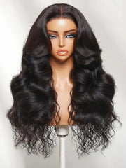 UNice 7x5 Bye Bye Slip™ Glueless Lace Natural Water Wave with Soft Body Wave Wig with Face-Framing Curtain Bangs