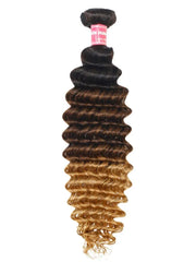 UNice Hair Deep Wave Virgin Hair 1 Bundle Unprocessed Ombre Human Hair Wave