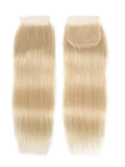 UNice 613 Blonde 4x4 Straight Virgin Human Hair Lace Closure Free Part