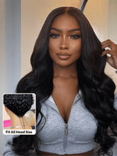 UNice InvisiBlend™ V part Natural Black Glueless Body Wave Wig Protect Your Natural Hair