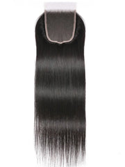UNice Hair 5X5 HD Lace Closure With 4 Bundles Straight Hair 100% Transparent Lace Closure Invisible Knots Icenu Series
