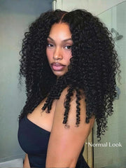 UNice Burmese Curly Wig With Finger Curly Ends Bye-Bye Slip™ 7×5 Lace Closure Glueless Glam-Ready Defined Finger Curl Ends Soft Natural Volume