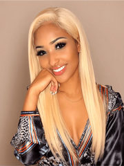 UNice 4PCS 613 Blonde Hair Weave Bundles Straight Virgin Human Hair
