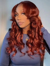 UNice Dark Auburn Body Wave Remy Human Hair 3 Bundles With Closure Deal