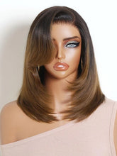 UNice Chestnut Brown Ombre Side Part Layered Bob Wig Bye-Bye Slip™ 7×5 Lace Closure Glueless Glam-Ready Seamless Blend Sophisticated Style
