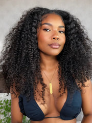 UNice InvisiBlend™ V part Wig Beginner Friendly Kinky Curly Protective Style Human Hair Wig 180% Density Protect Your Natural Hair