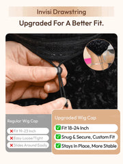 UNice Bye-Bye Slip™ 7x5 Lace Black with Blonde Peekaboo Highlights Layered Straight Wigs with Invisi Drawstring 150% Density