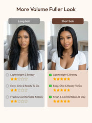 UNice 7x5 Bye-Bye Knots Glueless Lace Bleached Knots Pre Layered Bob With Drawstring Wig