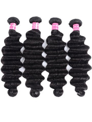 UNice Hair 4pcs Loose Deep Wave Virgin Human Hair Weft