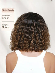 UNice Chestnut Brown Ombre Side Part Bob Wig Bye-Bye Slip™ 6×4 Lace Glueless Glam-Ready Rich Color Blend 220% Density