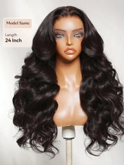 UNice 360 HD Lace Pre-plucked Luxury Raw Virgin Hair Natural Black Body Wave Wig