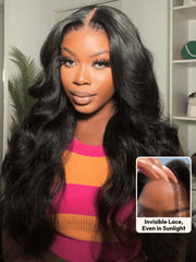 UNice 13x4 HD Real Scalp™ Wig Pull And Go Drawstring Loose Wave with Face Framing Curtain Bangs