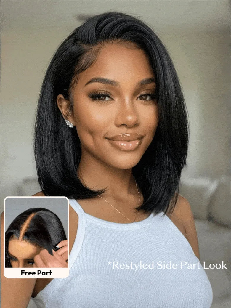 UNice Yaki Bob Wig Bye-Bye Slip™ 7×5 Lace Closure Glueless Everyday Summer-Ready Cool & Carefree Yaki Texture Match