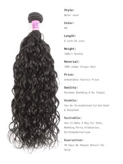 UNice Hair Bundle 1 Piece Water Wave Weave Hair
