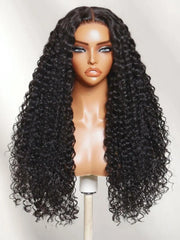UNice 13x4 Bye Bye Slip™ Lace Frontal Glueless Black Voluminous Deep Curly Wig With Full Ends
