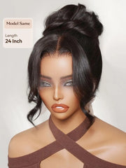 UNice 360 HD Lace Pre-plucked Luxury Raw Virgin Hair Natural Black Body Wave Wig