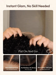 UNice Burmese Curly Wig With Finger Curly Ends Bye-Bye Slip™ 7×5 Lace Closure Glueless Glam-Ready Defined Finger Curl Ends Soft Natural Volume