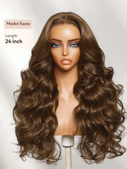 UNice Hazel Brown Body Wave Wig Bye-Bye Slip™ 13×4 Lace Frontal Glueless Glam-Ready Rich Dimension Salon-Ready Style