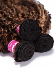 UNice Trending Curly Hair TL412# Color 3 Pieces Human Hair Weave On Sale