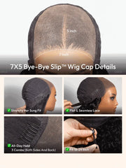 UNice Bye-Bye Slip™ 7x5 Lace Glueless Auburn/Red Brown Type 3/4-Inspired Multi-Textured Curls Wig with Loose Wavy Ends