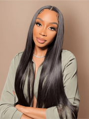 UNice Hair 5X5 HD Lace Closure With 4 Bundles Straight Hair 100% Transparent Lace Closure Invisible Knots Icenu Series