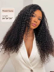 UNice Hair 3 Bundles Peruvian Jerry Curly Human Hair Weave