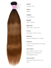 UNice Hair Virgin 3 Bundles Deals Colored Hair Weave #FB30 Straight Hair