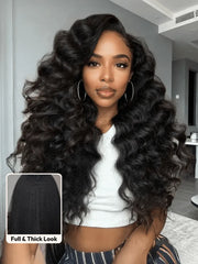 UNice 13x4 HD Real Scalp™ Wig Invisible Lace Frontal Black Kinky Straight Wig With Invisi Drawstring