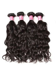 UNice 4Pcs Natural Wave Remy Human Hair Weaves