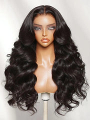 UNice 360 HD Lace Pre-plucked Luxury Raw Virgin Hair Natural Black Body Wave Wig