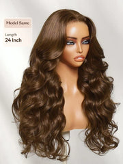 UNice Hazel Brown Body Wave Wig Bye-Bye Slip™ 13×4 Lace Frontal Glueless Glam-Ready Rich Dimension Salon-Ready Style