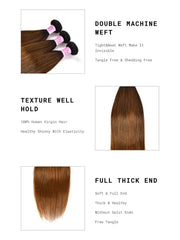 UNice Hair Virgin 3 Bundles Deals Colored Hair Weave #FB30 Straight Hair