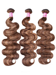 UNice Mix Color Body Wave Hair Weaving 3 Bundles Honey Blonde Color